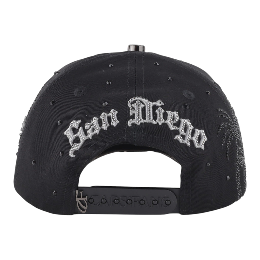 GORRA CAPS FANS SAN DIEGO CRYSTALS ALL BLACK