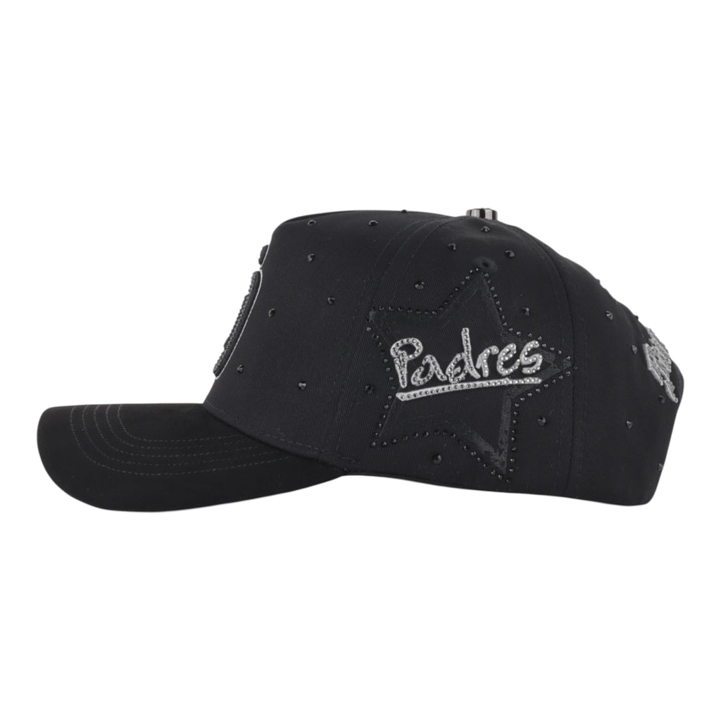 GORRA CAPS FANS SAN DIEGO CRYSTALS ALL BLACK