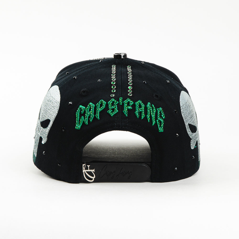 GORRA CAPS FANS NEW YORK CRYSTALS GREEN/BLACK
