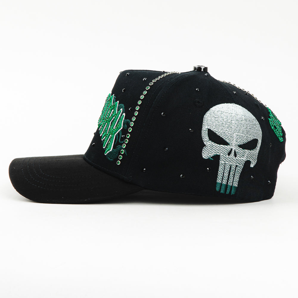 GORRA CAPS FANS NEW YORK CRYSTALS GREEN/BLACK