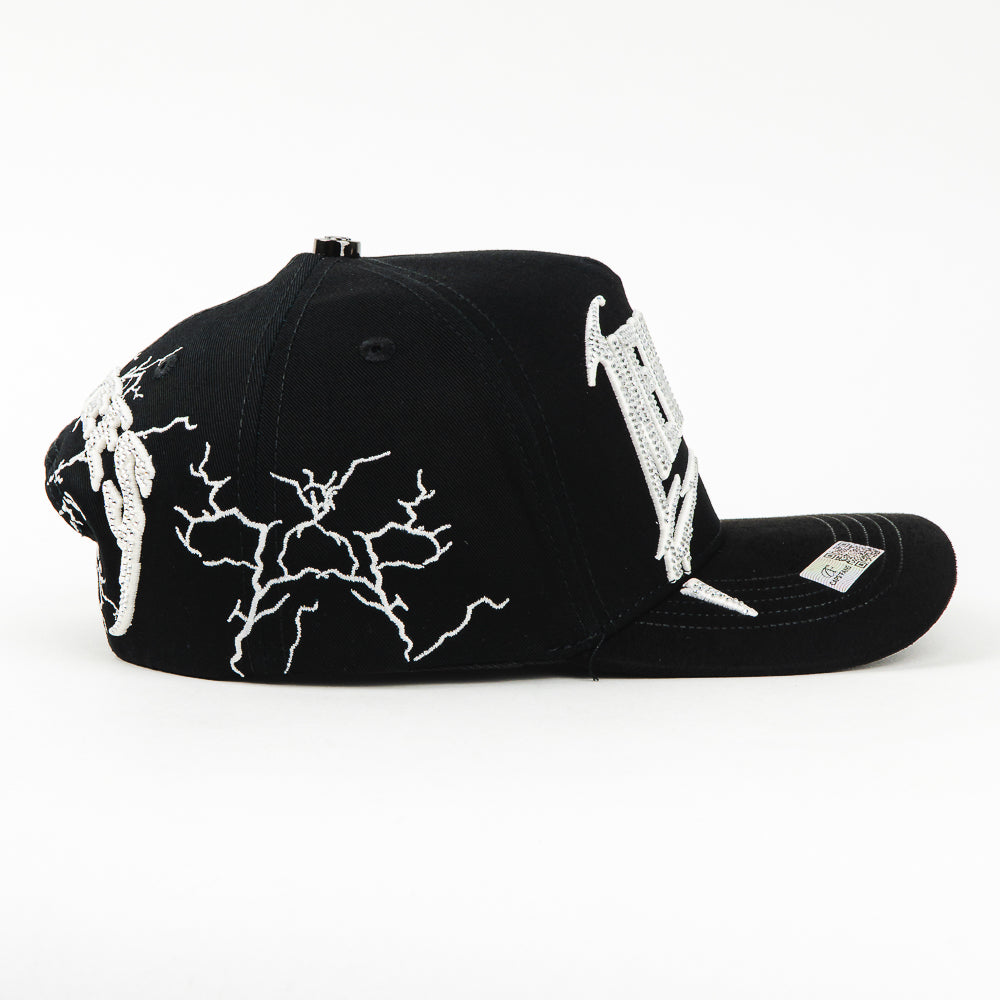GORRA CAPS FANS NEW YORKCRISTALS BLACK/WHITE