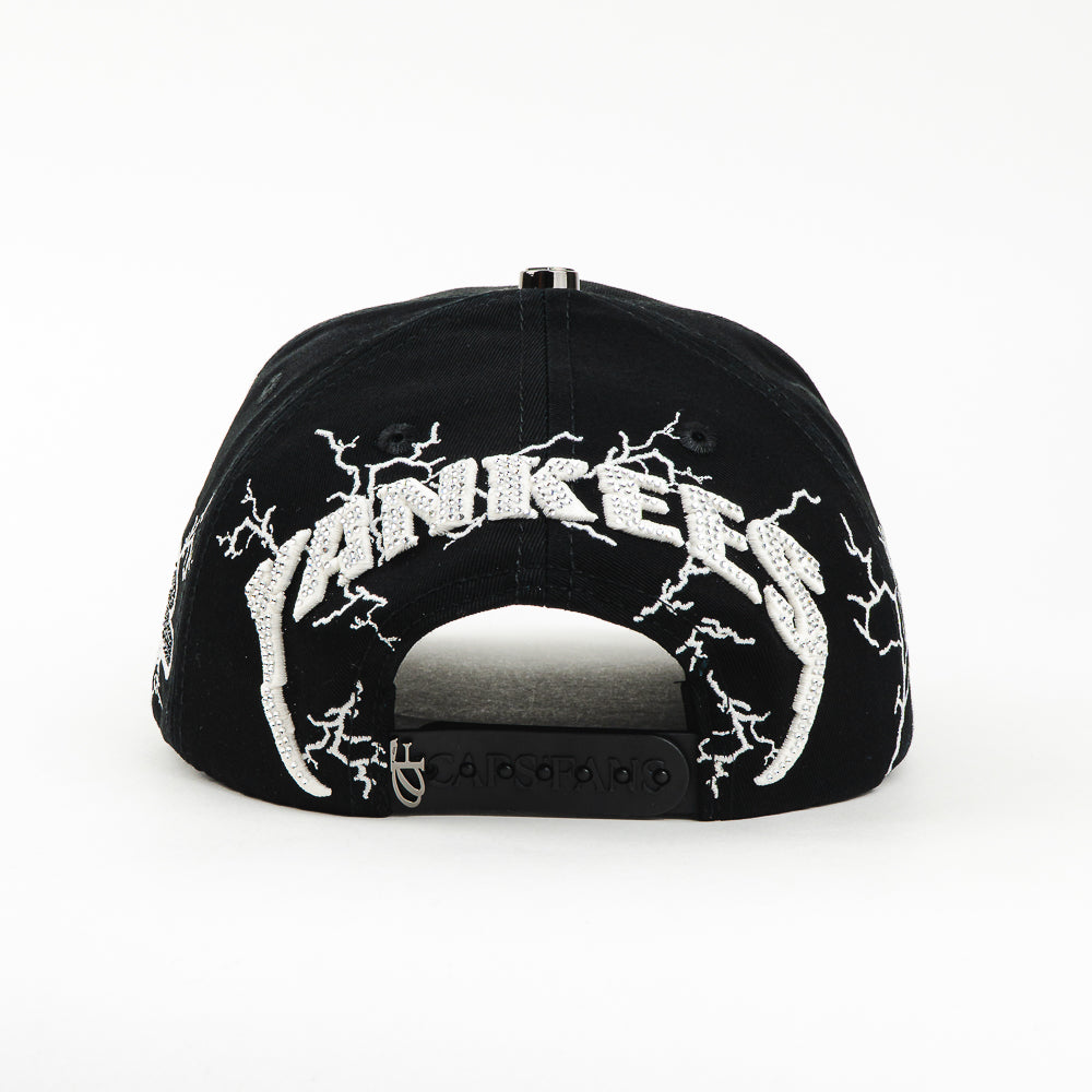 GORRA CAPS FANS NEW YORKCRISTALS BLACK/WHITE