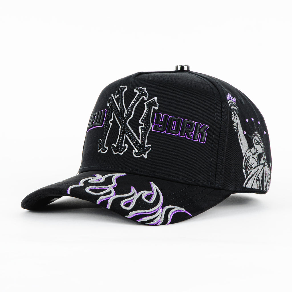 NY FLAMES PURPLE BLK