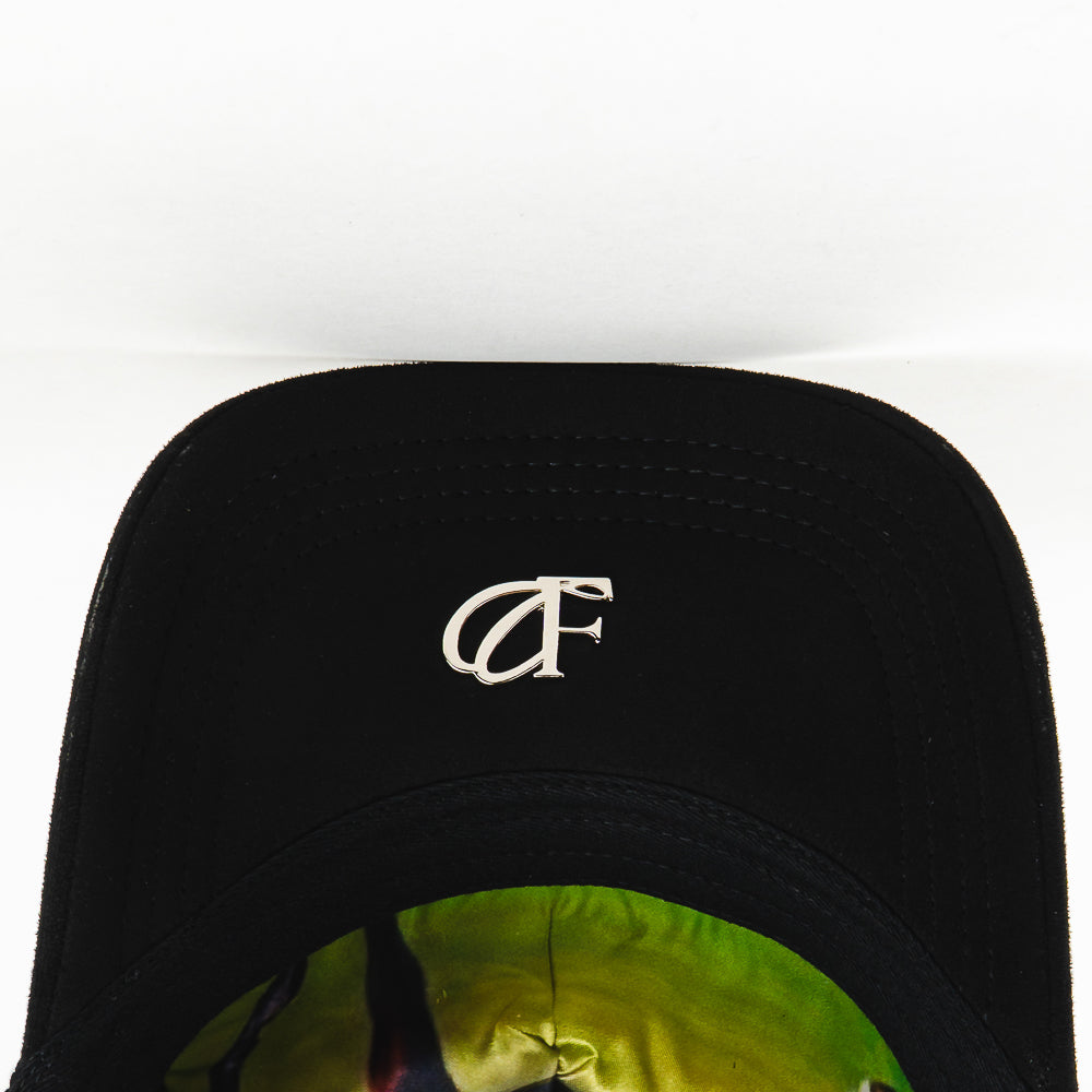 GORRA CAPS FANS HORSE SILVER BLACK VISOR SUEDE