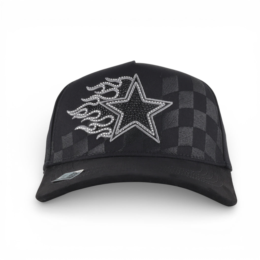 GORRA CAPS FANS STAR CRIYSTALS BLK