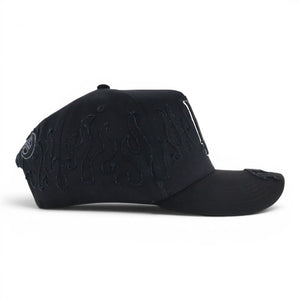 GORRA GALLO FINO BRAND LA CRISTALS FLAMES BLK/WHITE