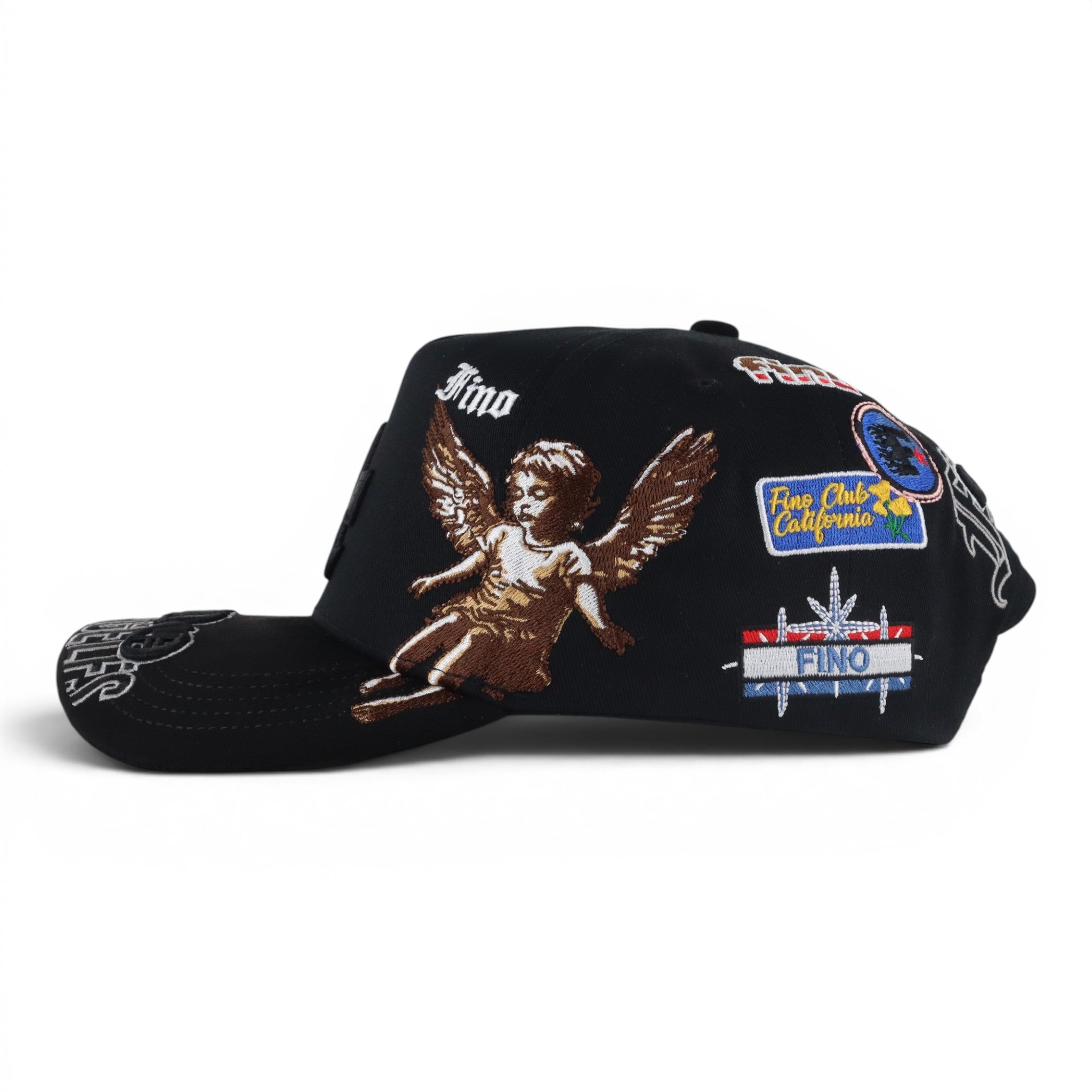 GORRA GALLO FINO BRAND LA ANGEL BLACK