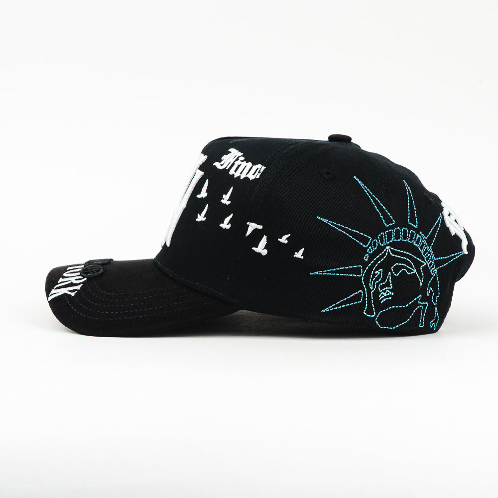 GORRA GALLO FINO BRAND NY BIG APPLE BLACK