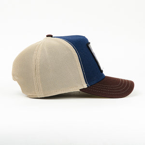 GORRA GOORIN BROS HARD MESH BEIGE BLUE/WINE