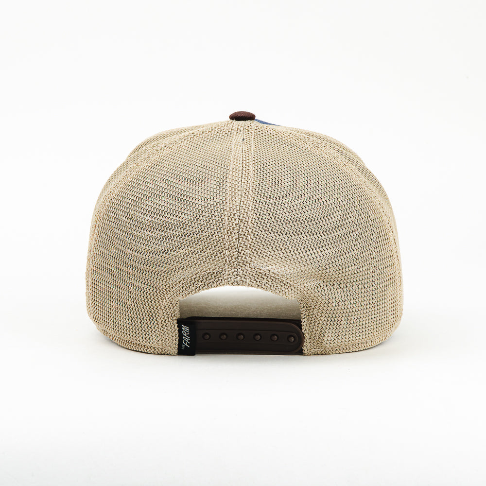 GORRA GOORIN BROS HARD MESH BEIGE BLUE/WINE