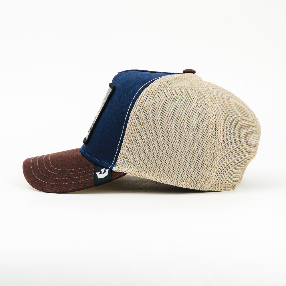 GORRA GOORIN BROS HARD MESH BEIGE BLUE/WINE