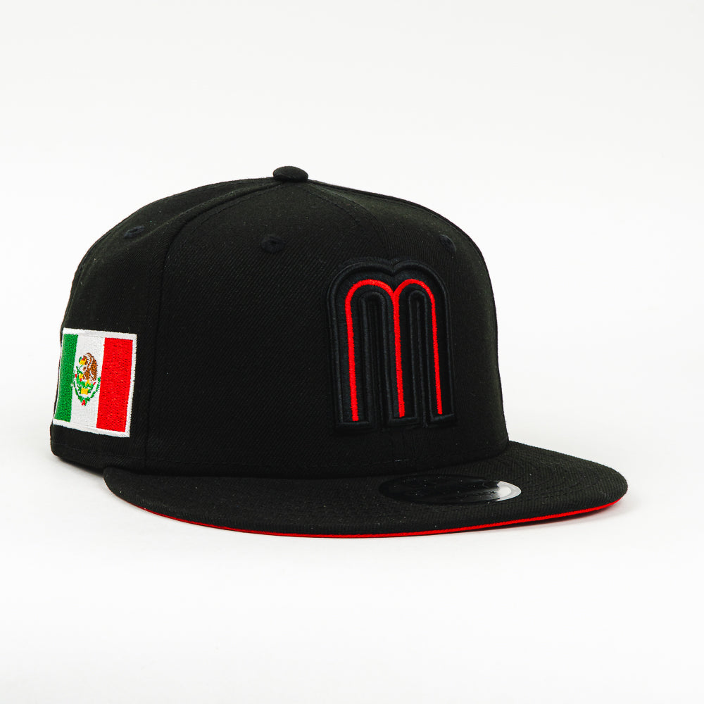 GORRA NEW ERA SNAPBACK MEXICO "M" RED BLACK