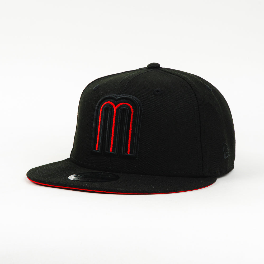 GORRA NEW ERA SNAPBACK MEXICO "M" RED BLACK