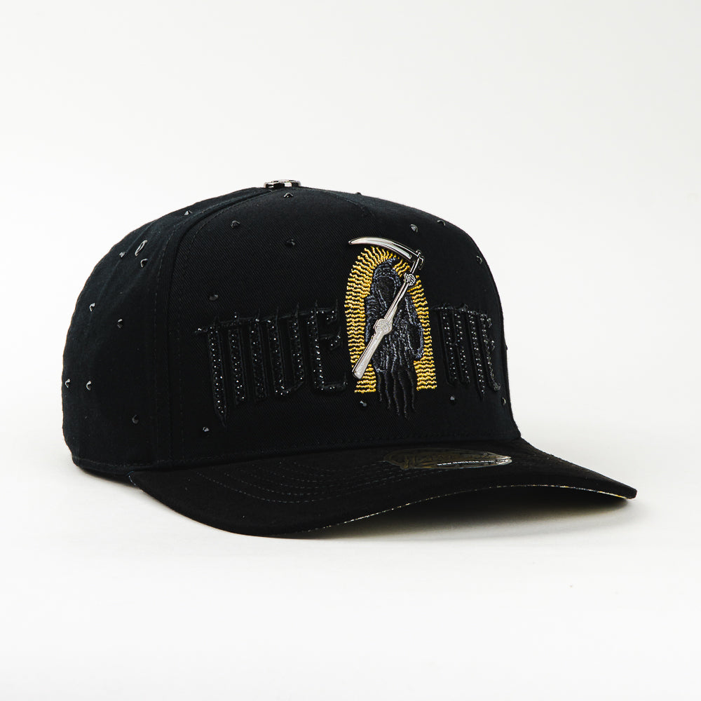 GORRA ITALIENSE LA SANTA MUERTE CRYSTAL BLACK