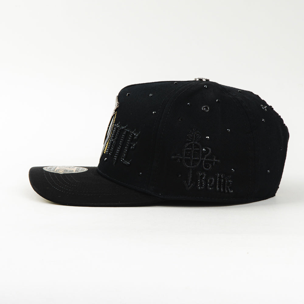 GORRA ITALIENSE LA SANTA MUERTE CRYSTAL BLACK