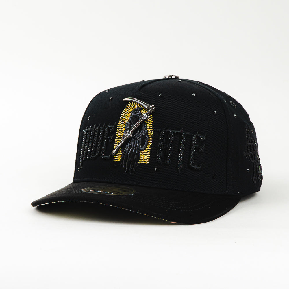 GORRA ITALIENSE LA SANTA MUERTE CRYSTAL BLACK