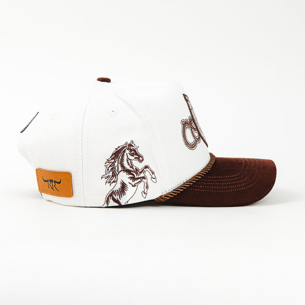 GORRA KING RANCH HERRADURA WHITE/BROWN