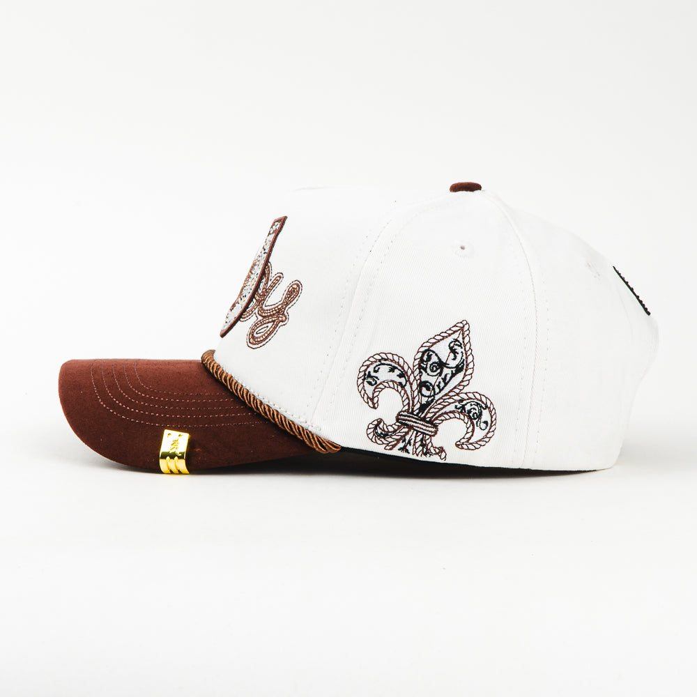 GORRA KING RANCH HERRADURA WHITE/BROWN