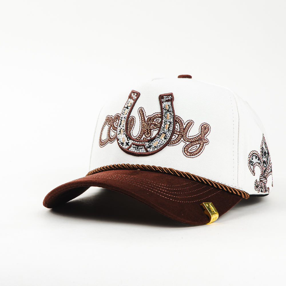 GORRA KING RANCH HERRADURA WHITE/BROWN