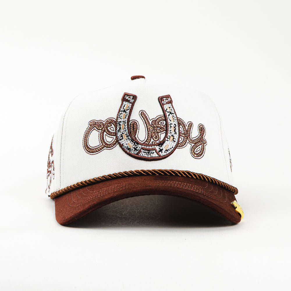 GORRA KING RANCH HERRADURA WHITE/BROWN