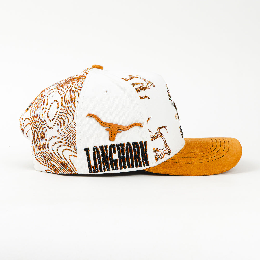 GORRA KING RANCH TKR LONGHORN WHITE/CAMEL