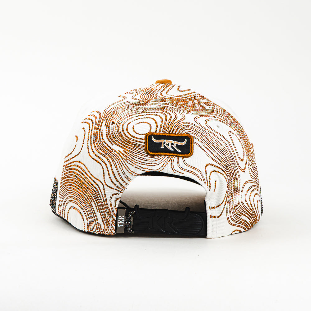 GORRA KING RANCH TKR LONGHORN WHITE/CAMEL
