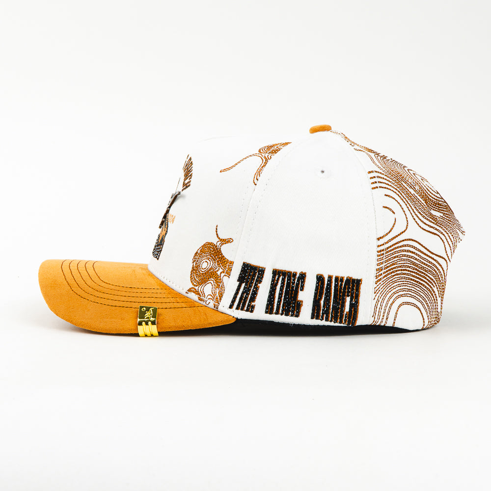 GORRA KING RANCH TKR LONGHORN WHITE/CAMEL