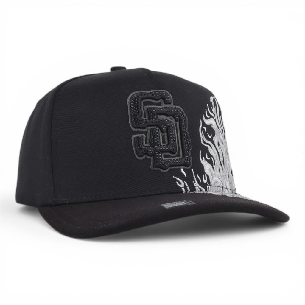 SD FLAMES BLK SUEDE