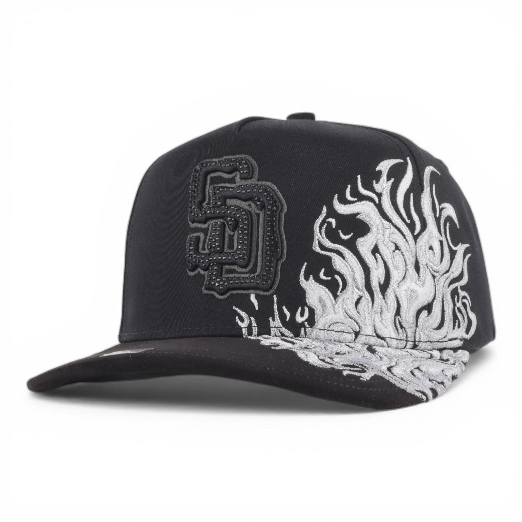 SD FLAMES BLK SUEDE