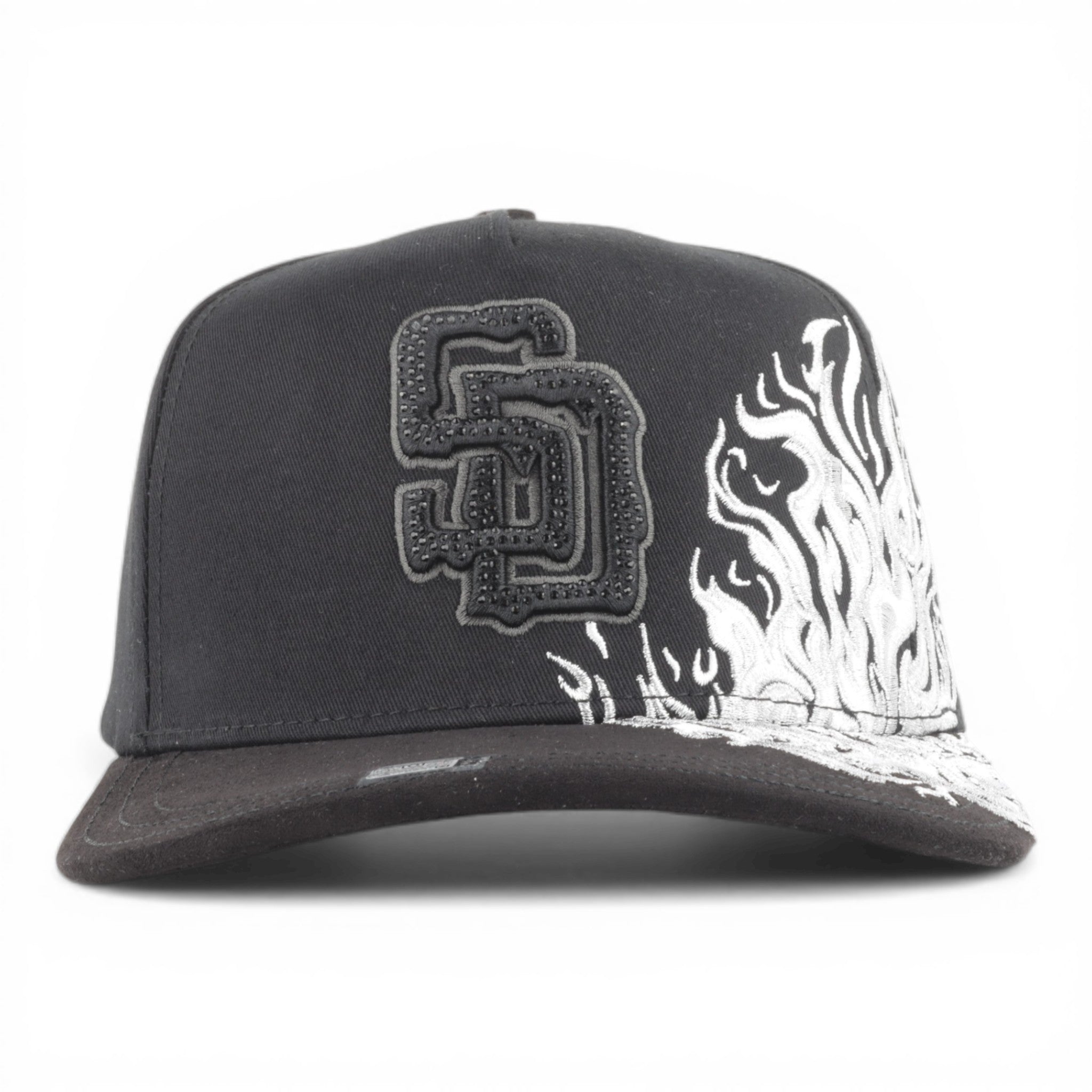 SD FLAMES BLK SUEDE