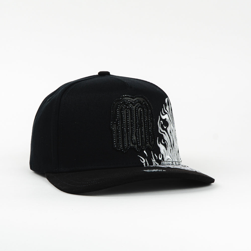 GORRA MZ HATS MX CHROME FLAMES BLACK