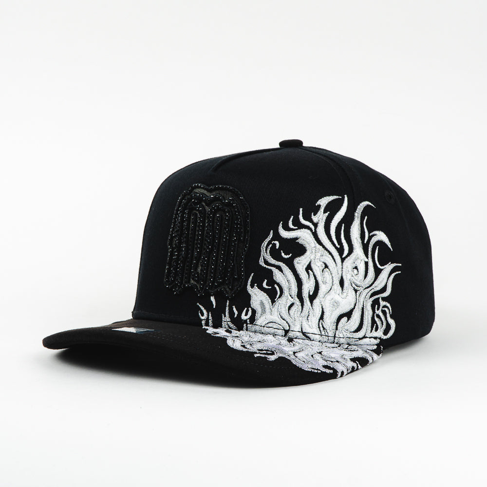 GORRA MZ HATS MX CHROME FLAMES BLACK