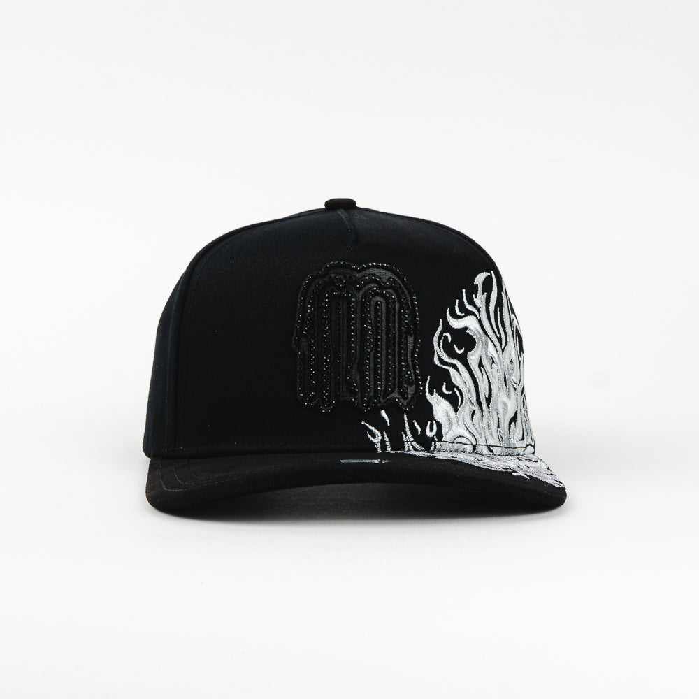 GORRA MZ HATS MX CHROME FLAMES BLACK