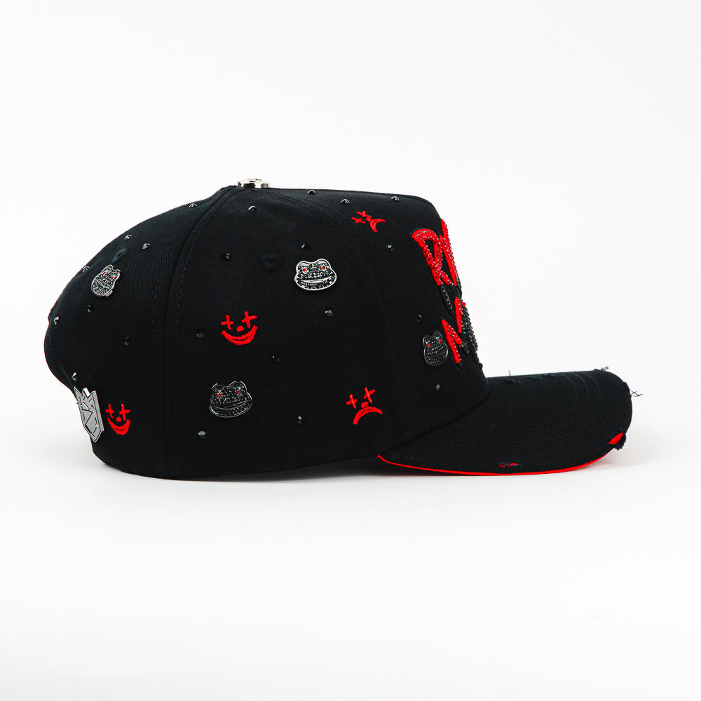 GORRA MZ HATS RICO O MUERTO BLACK/RED