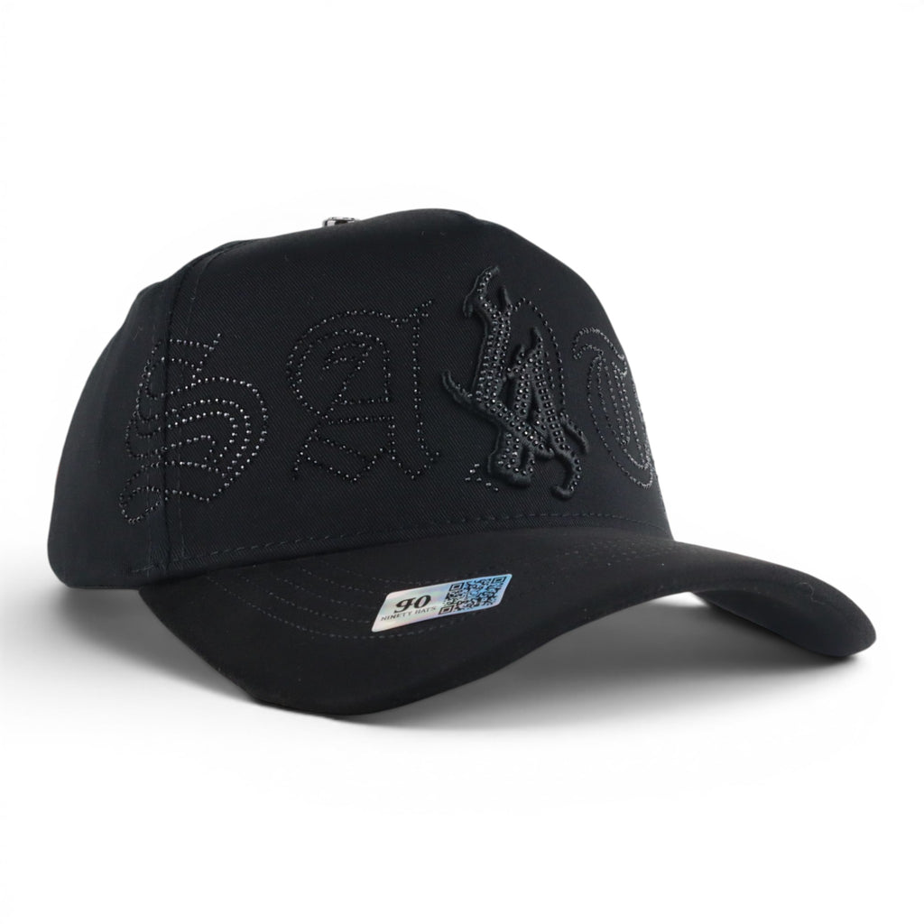 LA SANTA CRISTALS VISOR SUEDE BLACK