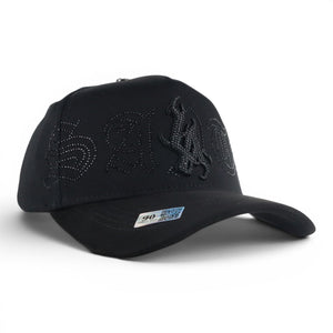 LA SANTA CRISTALS VISOR SUEDE BLACK
