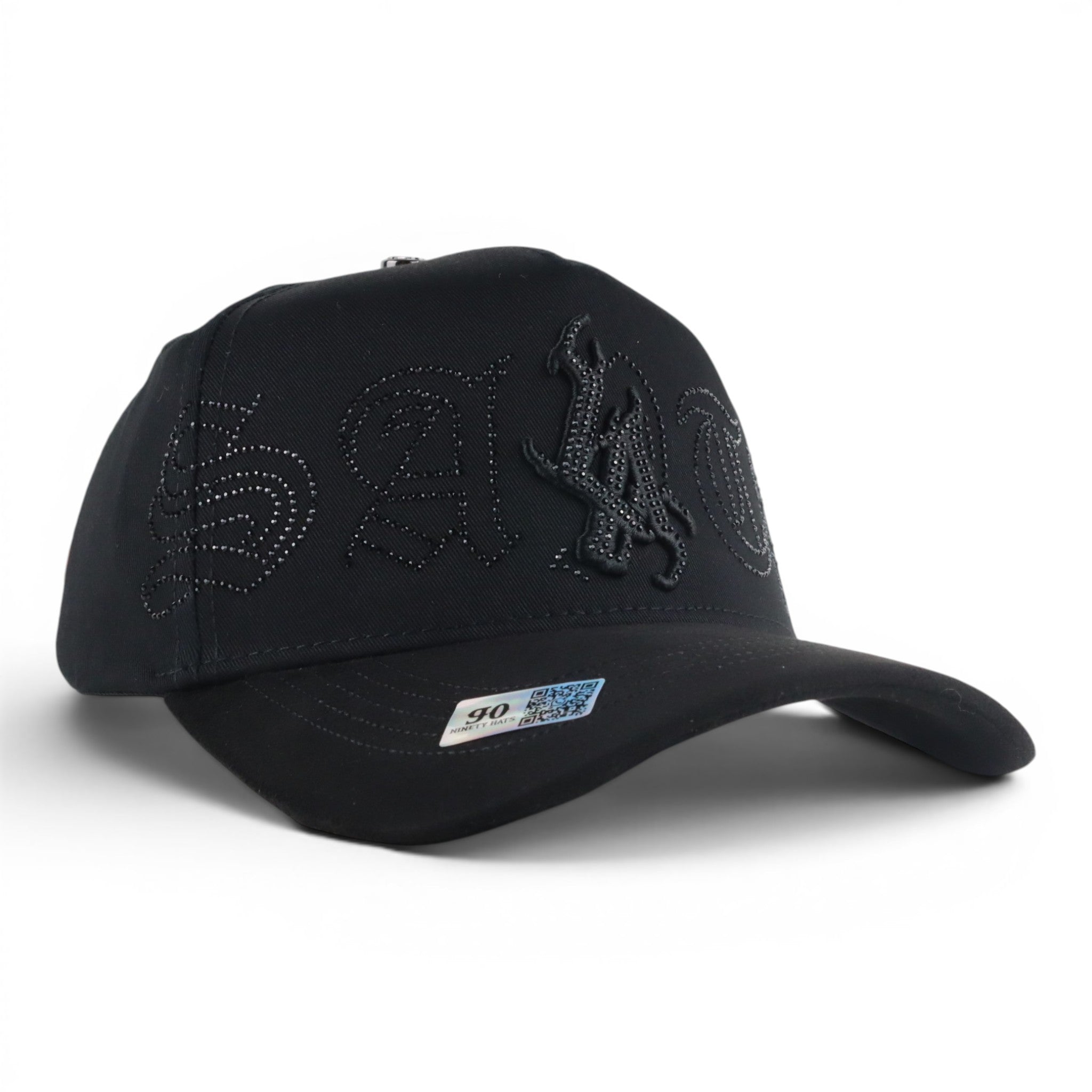 LA SANTA CRISTALS VISOR SUEDE BLACK