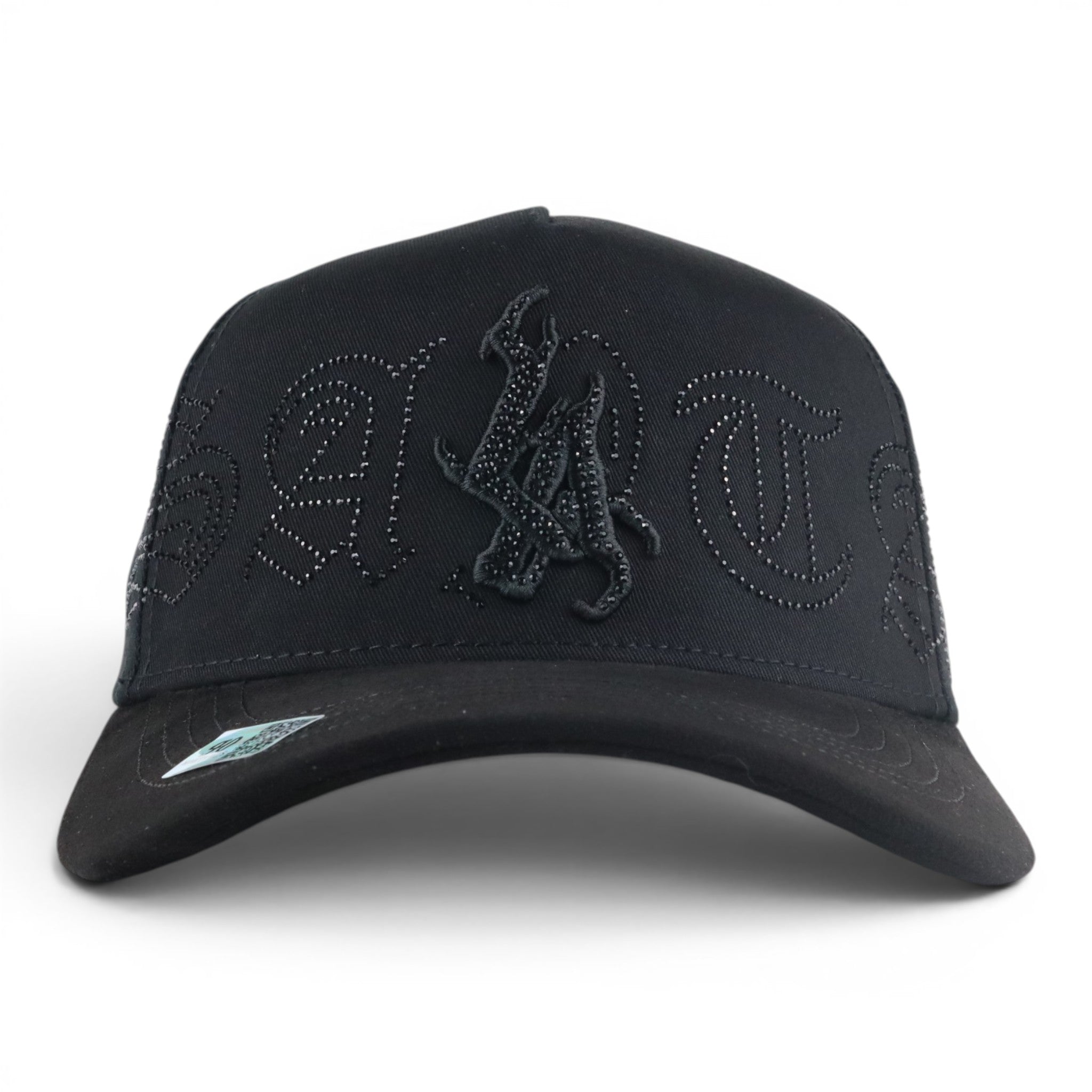 LA SANTA CRISTALS VISOR SUEDE BLACK