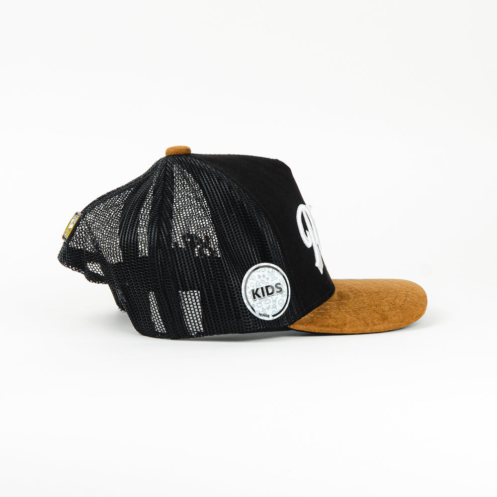 GORRA PIALES PIALES JR. NEGRO/CAFE SUEDE