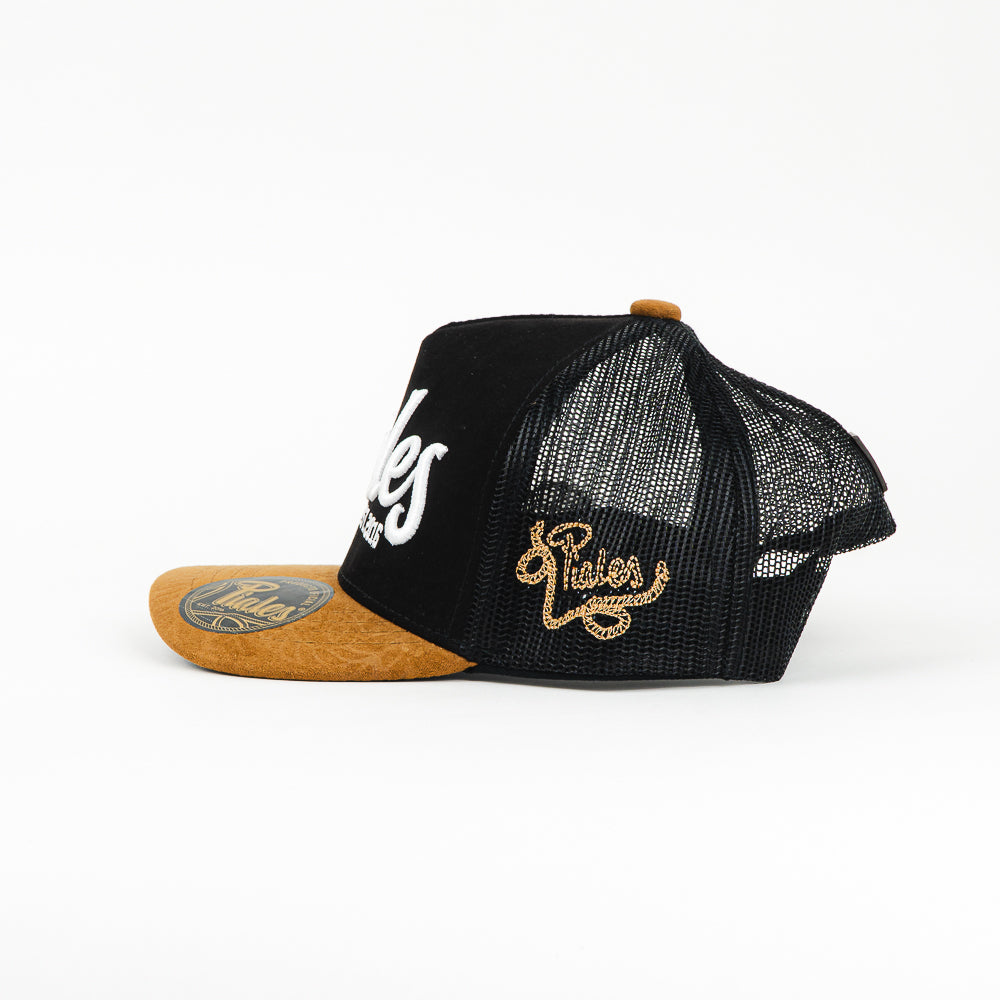 GORRA PIALES PIALES JR. NEGRO/CAFE SUEDE