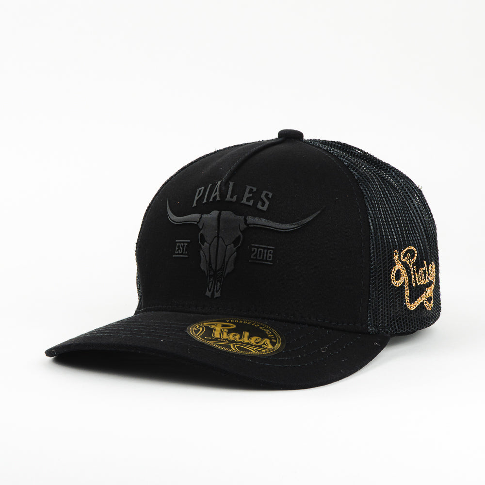 GORRA PIALES LONG HORN ALL BLACK