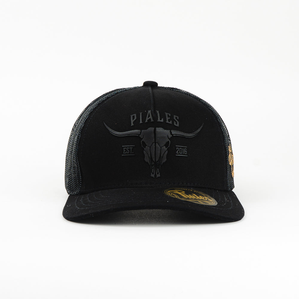 GORRA PIALES LONG HORN ALL BLACK