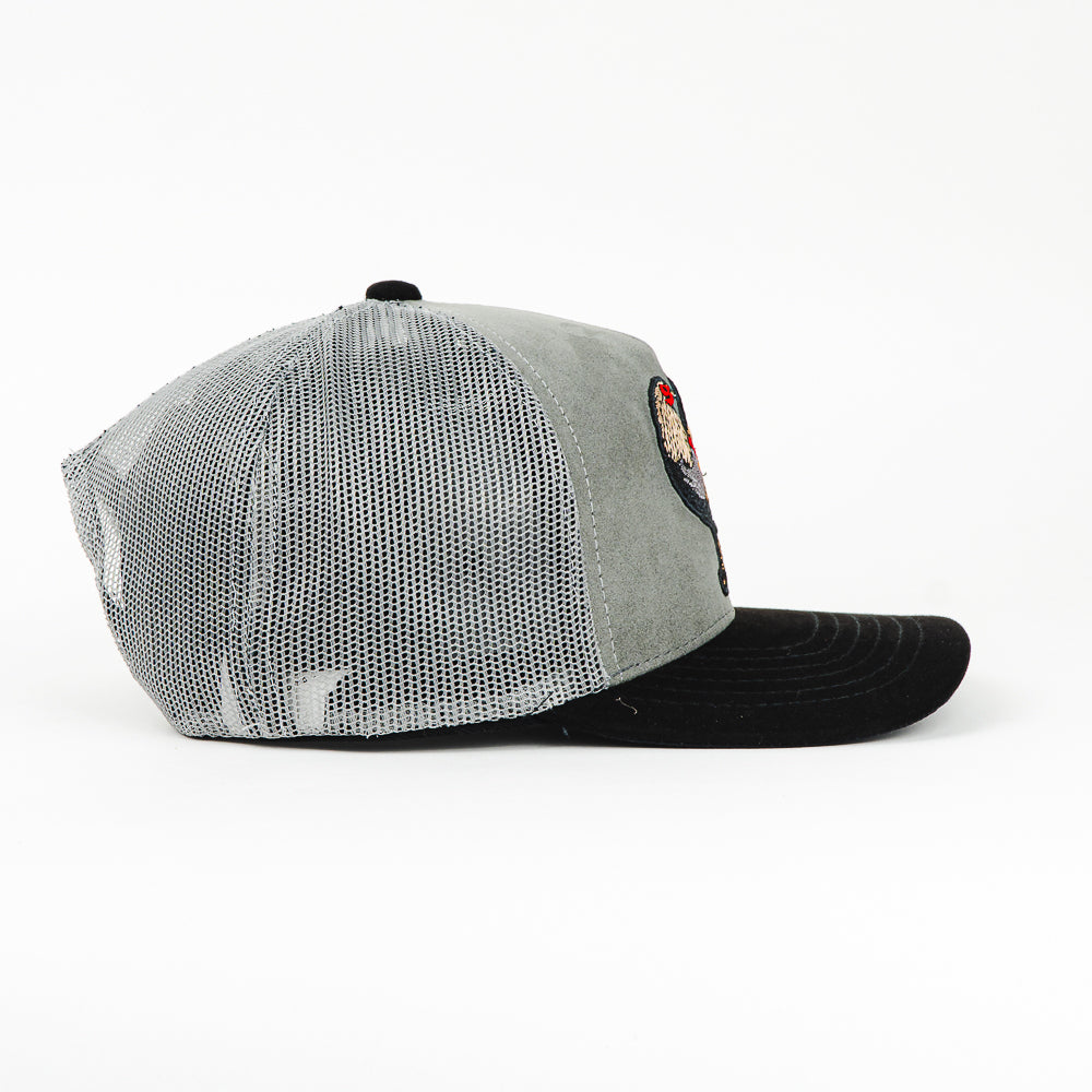 GORRA PIALES GALLO GRIS NEGRO