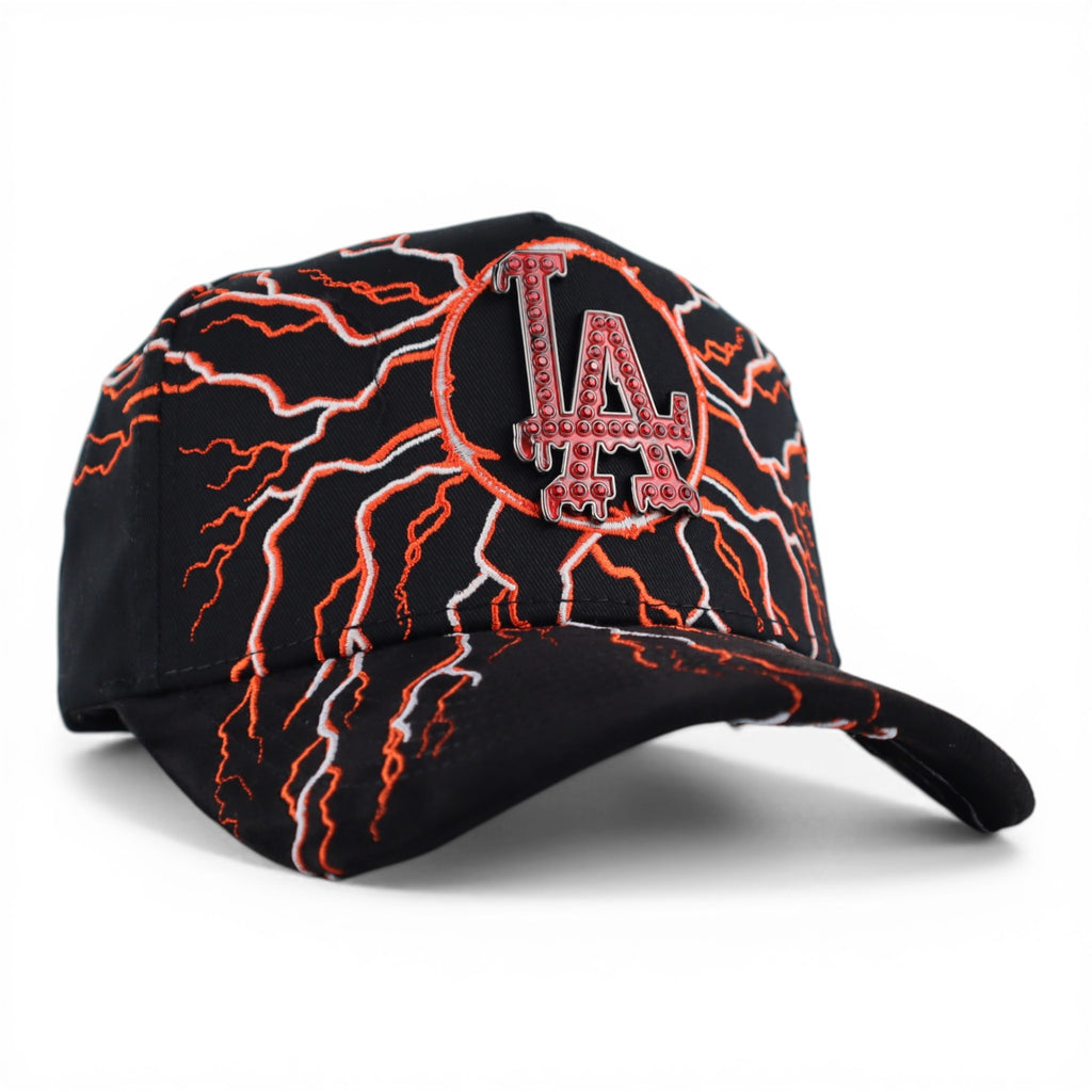 GORRA RICH JR LA LIGTHNING BLACK/ORANGE
