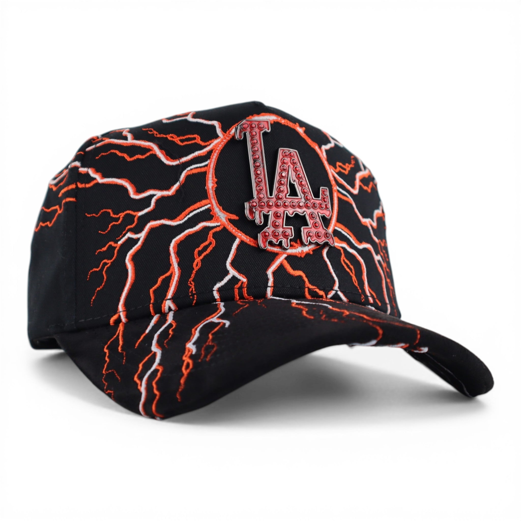 GORRA RICH JR LA LIGTHNING BLACK/ORANGE