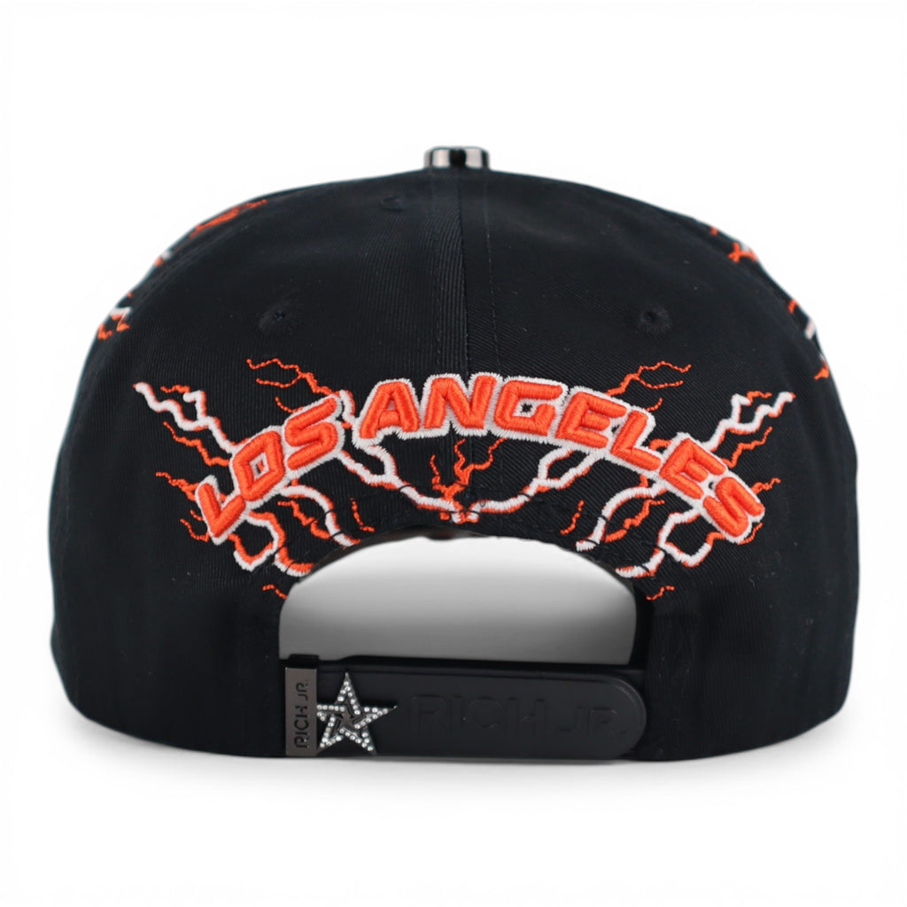 GORRA RICH JR LA LIGTHNING BLACK/ORANGE