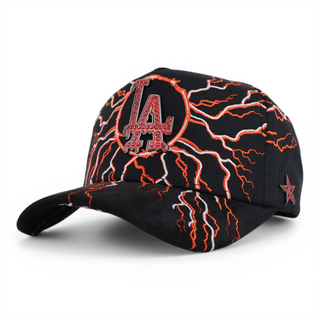 GORRA RICH JR LA LIGTHNING BLACK/ORANGE