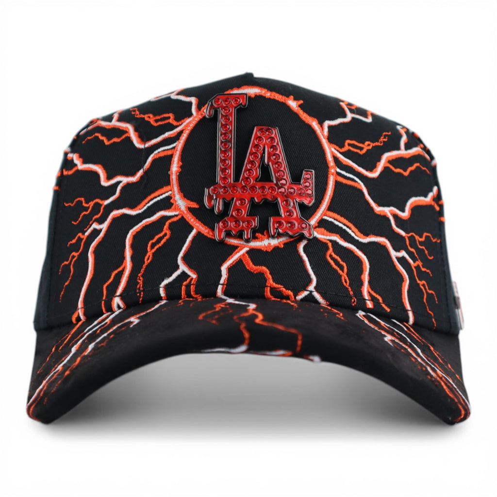 GORRA RICH JR LA LIGTHNING BLACK/ORANGE