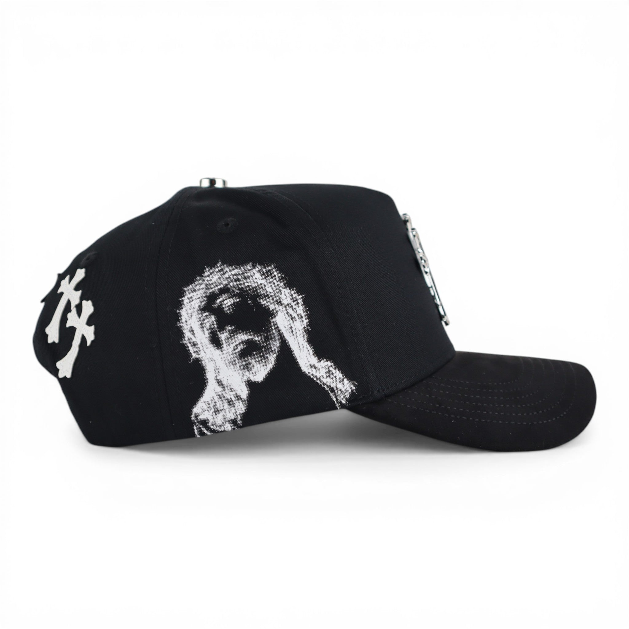 GORRA RUFIANOS CROME BLACK/VISOR SUEDE