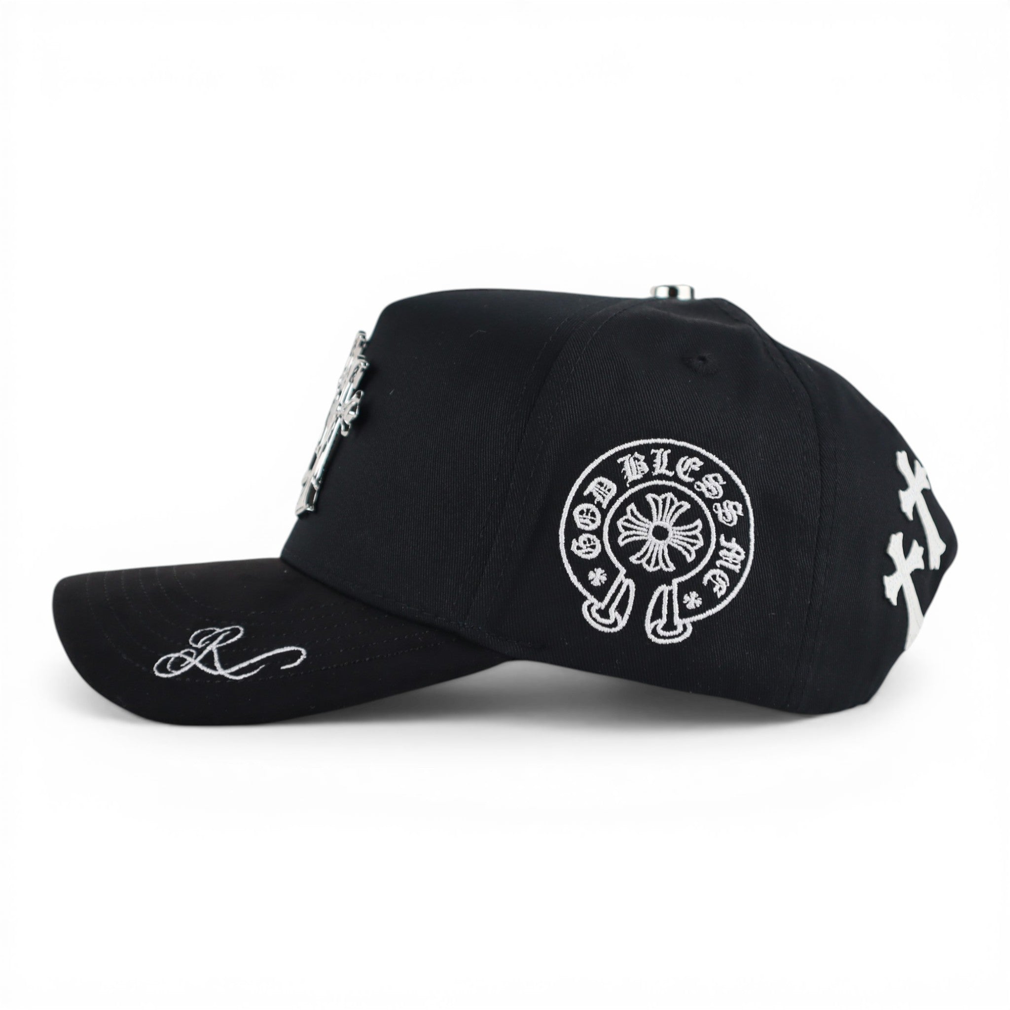 GORRA RUFIANOS CROME BLACK/VISOR SUEDE